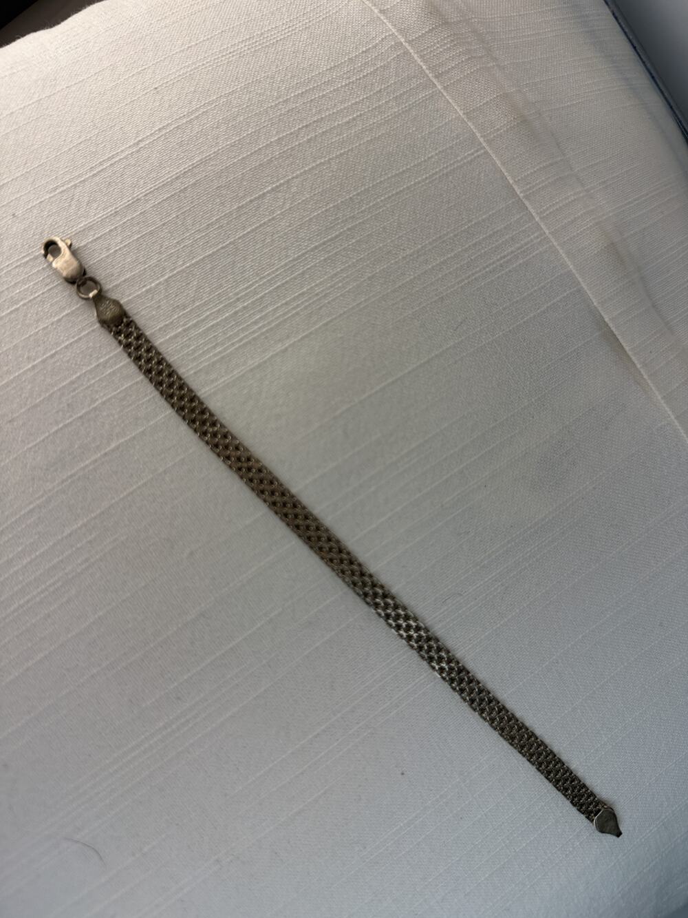 Vintage Italian 925 Sterling Silver Woven Mesh Bracelet